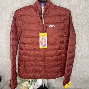 🍂 Eddie Bauer Men’s Medium Packable Down Jacket – Rust 🍂